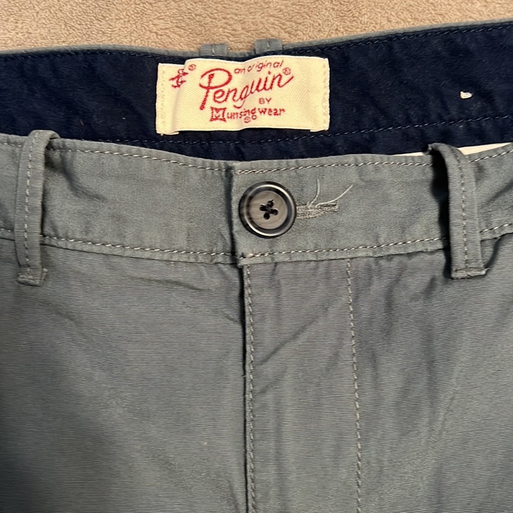 Men's Original Penguin Blue Chino Shorts - Picture 3 of 16